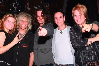 Amy Spanger, C.C. Deville, Constantine Maroulis, Bobby Dall and Rikki Rockett Photo