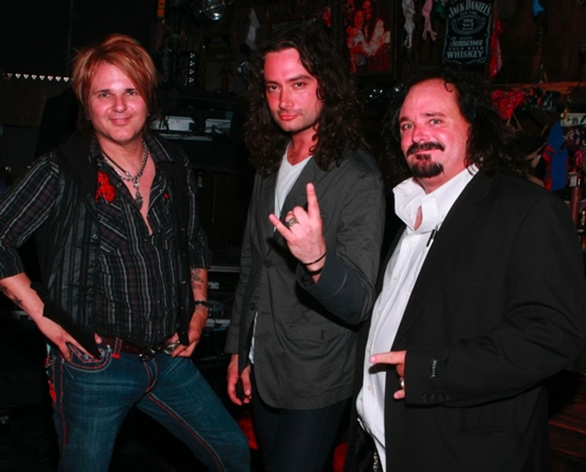 Rikki Rockett, Constantine Maroulis with Poison's manager at 