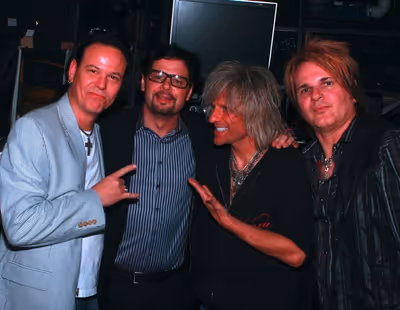Bobby Dall, Mancow, C.C. Deville, and Rikki Rockett Photo