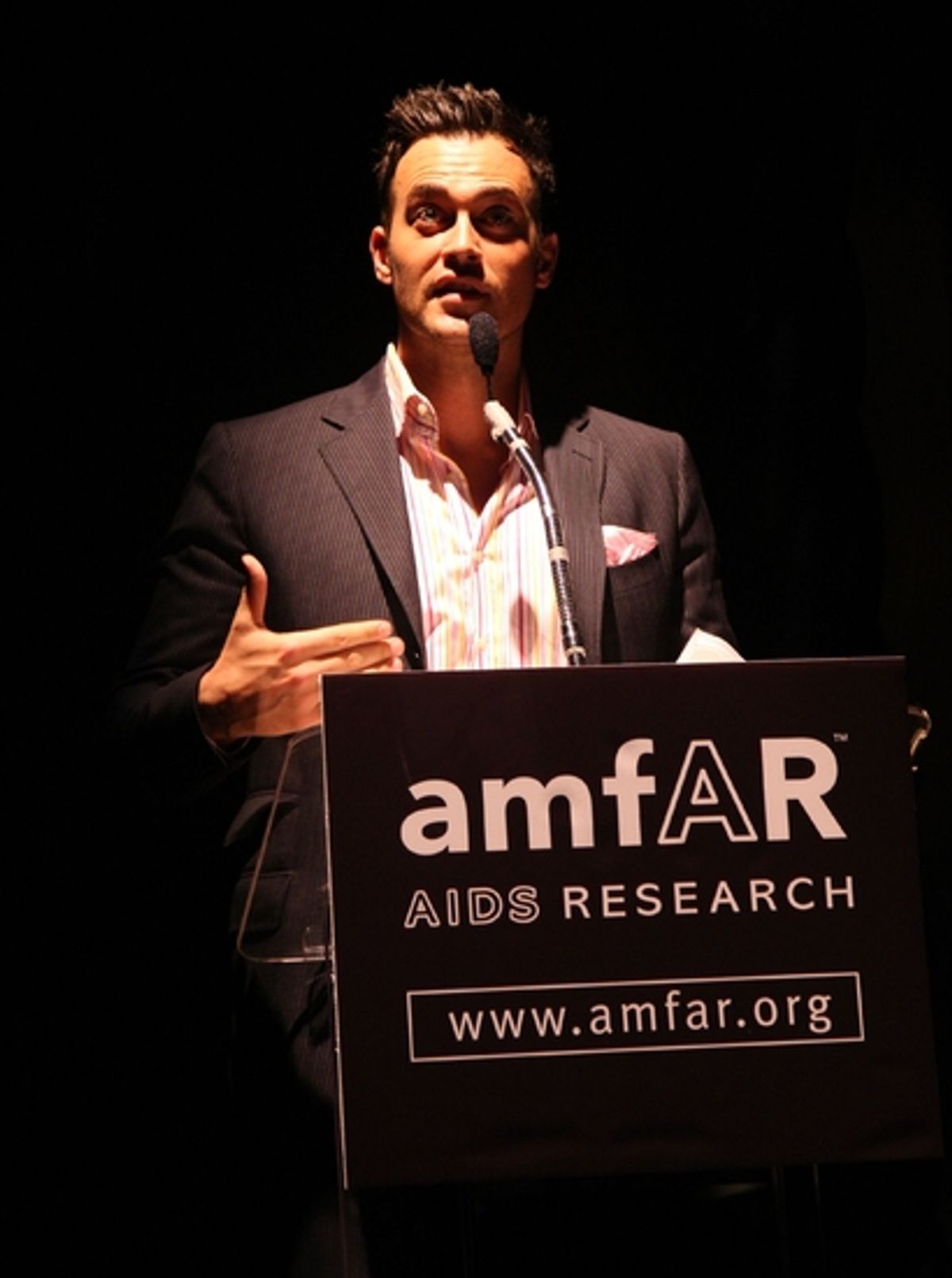 Cheyenne Jackson at amfAR's 10th Annual Honoring with Pride Gala