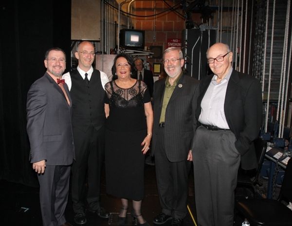 Backstage with Andrea Laguni, Timothy Brock, Hanna Kennedy, Leonard Maltin and Roger  Photo