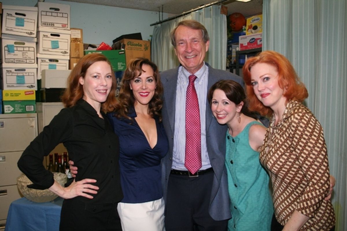 Veanne Cox, Janine LaManna, David McCoy, Kristen Wyatt and Beth Glover at The York Theater Company's HIGH SPIRITS