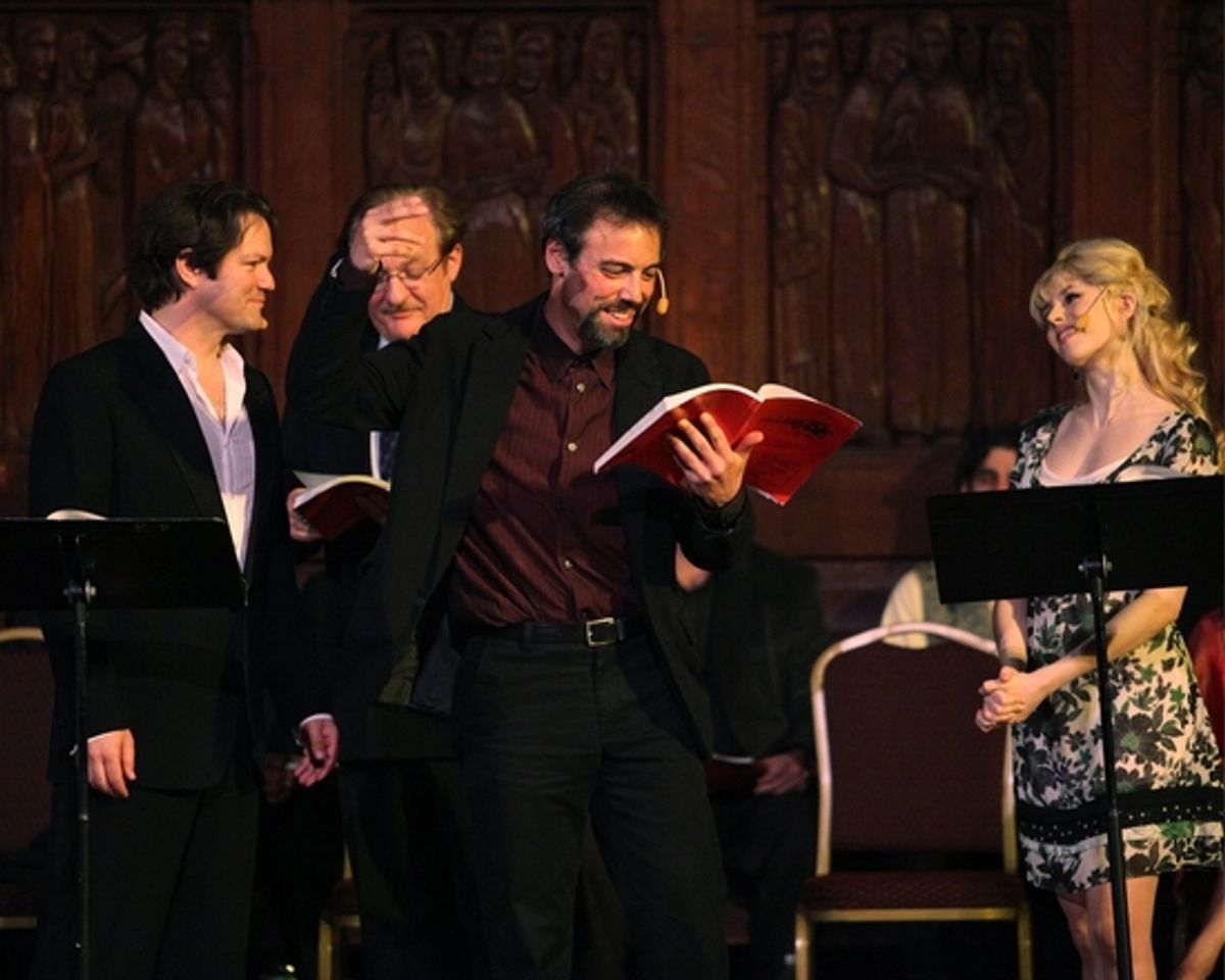 Robert Petkoff, Timothy Jerome, Richard Binder and Brooke Sunny Moriber at Photo Coverage EXCLUSIVE: Wildhorn And Bricusse's 'JEKYLL AND HYDE IN CONCERT'  
