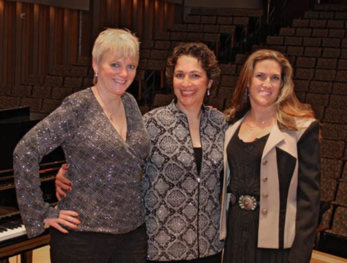 Alison Arngrim accepts her certificate of merit from the CA State Senate. at 