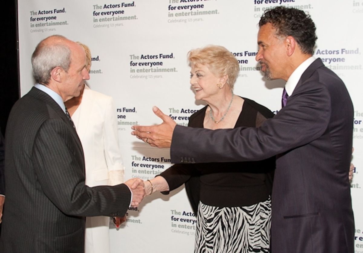 Jonathan Tisch, Annette Bening, Angela Lansbury, and Brian Stokes Mitchell at Actors Fund Launches 'Responding to Essential and Evolving Needs' Campaign
