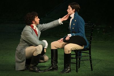 Raul Esparza and Anne Hathaway Photo