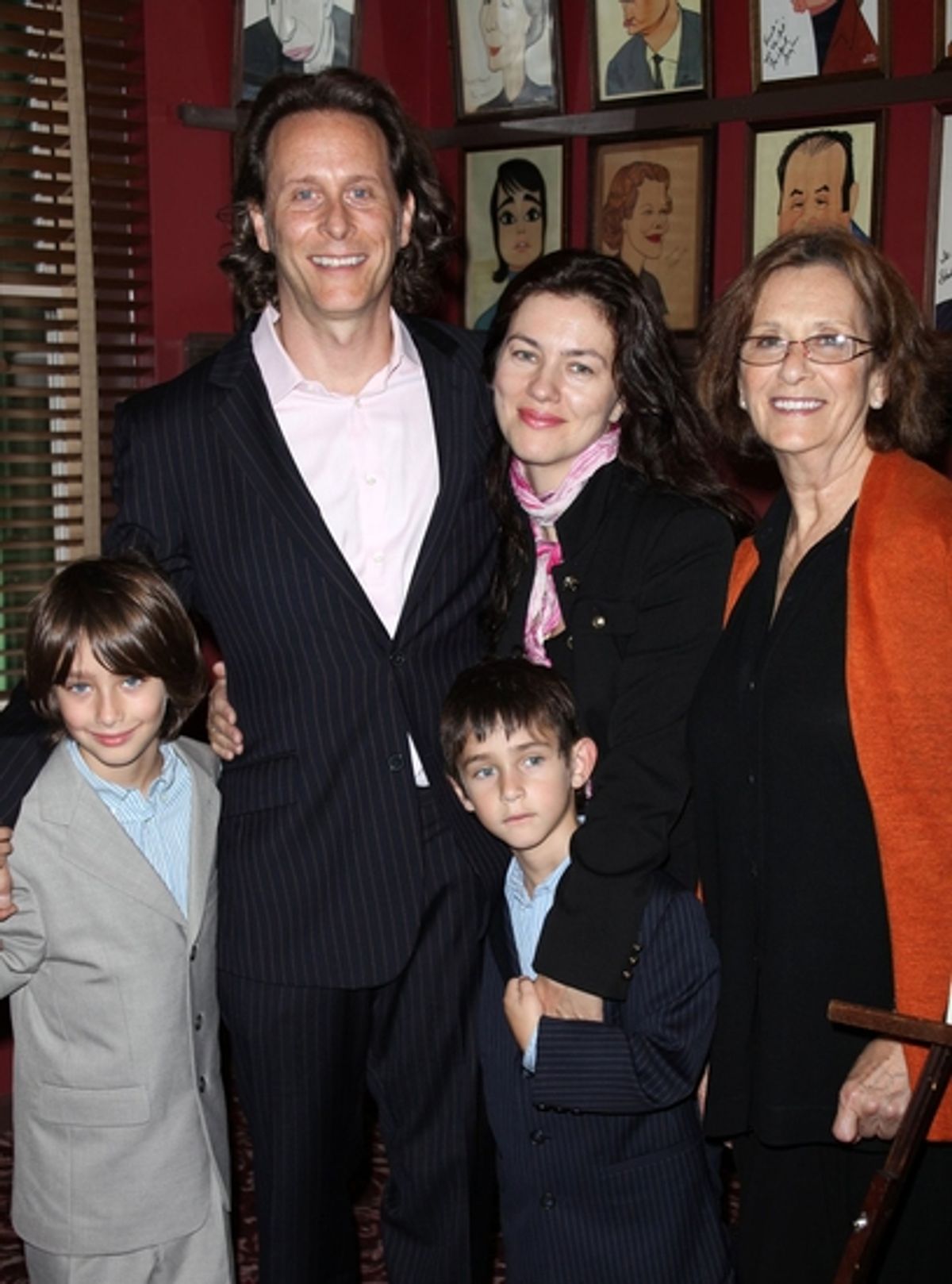 Jack Weber, Steven Weber, Juliet Hohnen, Alfie Weber and Fran Weber at 
