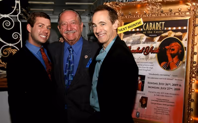Producer Matt Patton, Magic Castle Co-Founder Milt Larsen and Jason Graae Photo