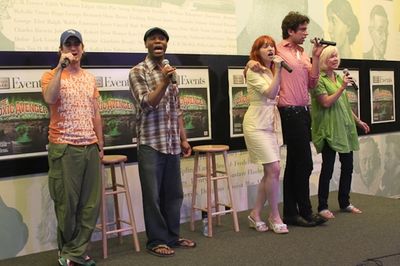 Matthew Saldivar, Demond Green, Celina Carvajal, Nick Cordero, and Nancy Opel Photo