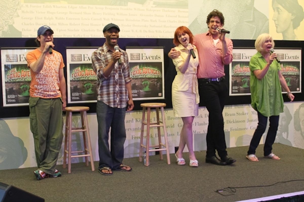 Matthew Saldivar, Demond Green, Celina Carvajal, Nick Cordero, and Nancy Opel at 