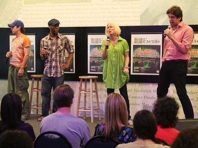 Matthew Saldivar, Demond Green, Nancy Opel, and Nick Cordero Photo