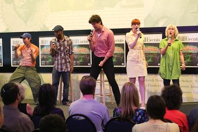 Matthew Saldivar, Demond Green, Nick Cordero, Celina Carvajal, and Nancy Opel Photo