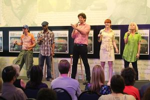 Matthew Saldivar, Demond Green, Nick Cordero, Celina Carvajal, and Nancy Opel Photo