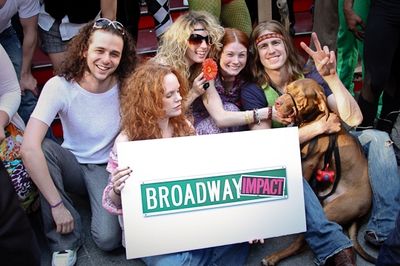 Anthony Hollock, Megan Reinking, Kacie Sheik, Allison Case and Gavin Creel Photo