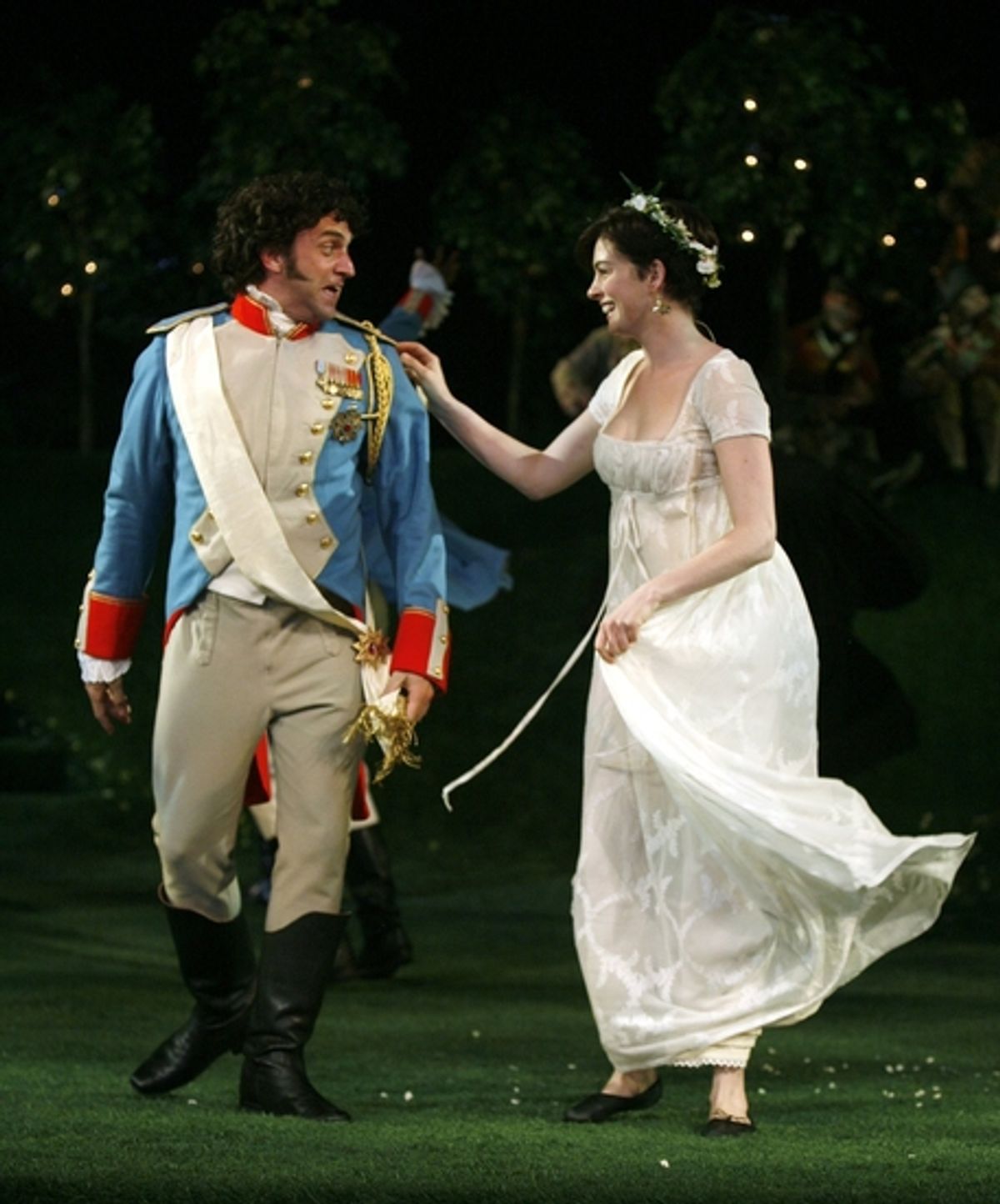 Anne Hathaway and Raul Esparza at 