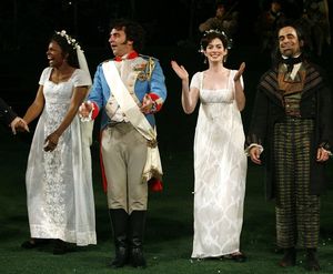 Audra McDonald, Raul Esparza, Anne Hathaway and David Pittu @ BroadwayWorld Audra McDonald, Raul Esparza, Anne Hathaway and David Pittu Photo