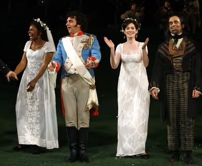 Audra McDonald, Raul Esparza, Anne Hathaway and David Pittu Photo