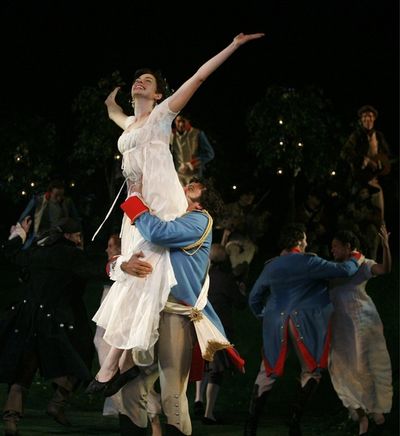 Anne Hathaway and Raul Esparza Photo