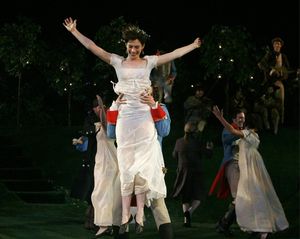 Anne Hathaway and Raul Esparza @ BroadwayWorld Anne Hathaway and Raul Esparza Photo