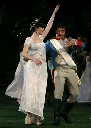 Anne Hathaway and Raul Esparza @ BroadwayWorld Anne Hathaway and Raul Esparza Photo