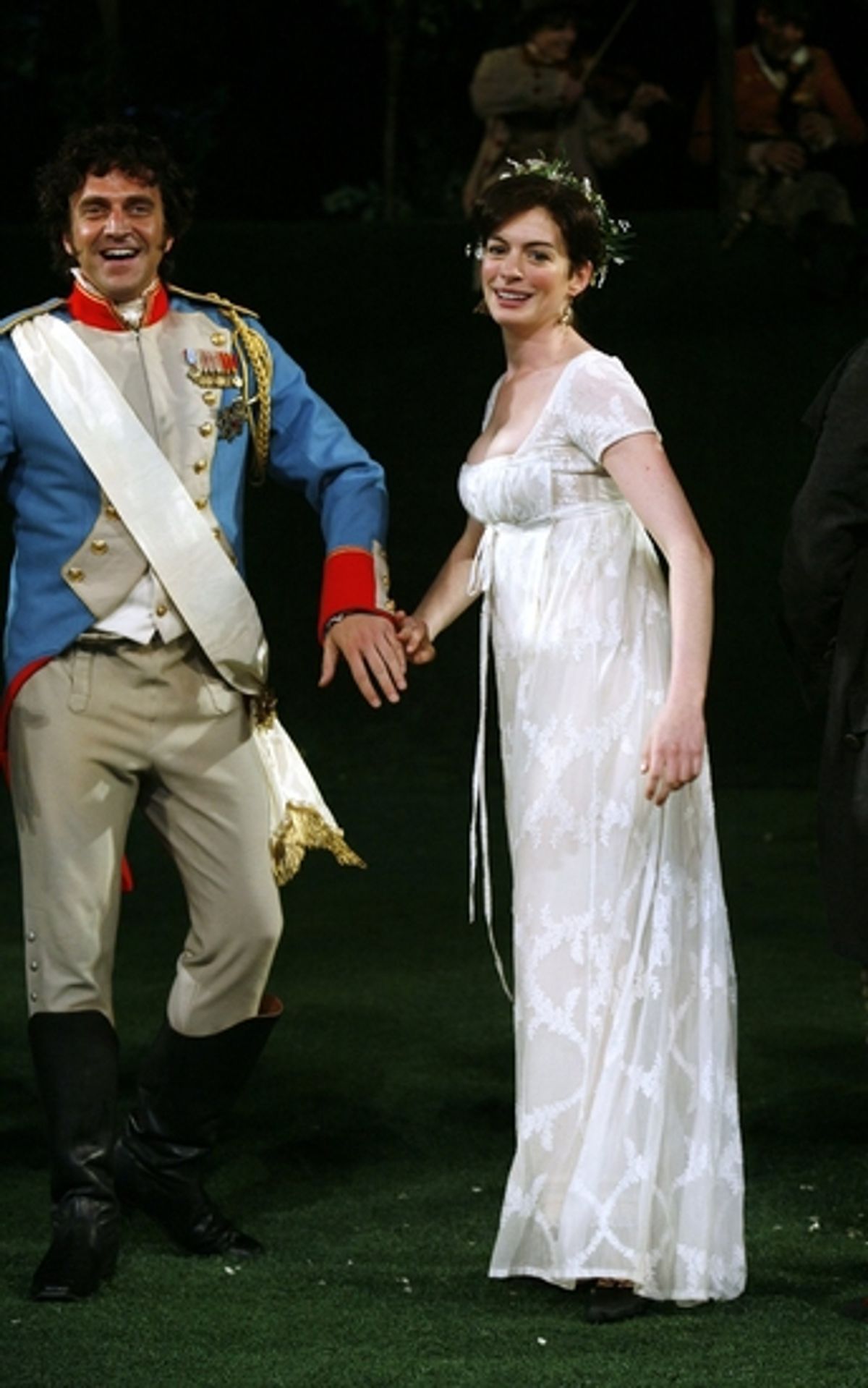 Anne Hathaway and Raul Esparza at 
