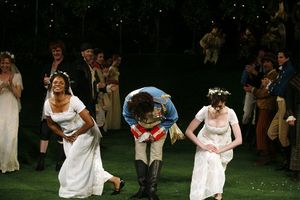 Audra McDonald, Raul Esparza and Anne Hathaway Photo