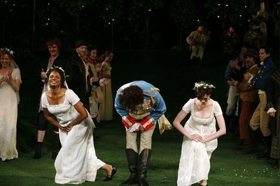 Audra McDonald, Raul Esparza and Anne Hathaway Photo