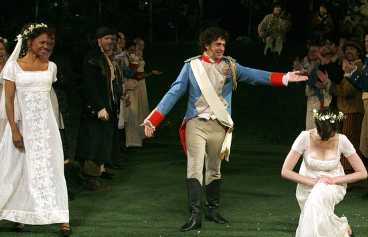 Audra McDonald, Raul Esparza and Anne Hathaway at 