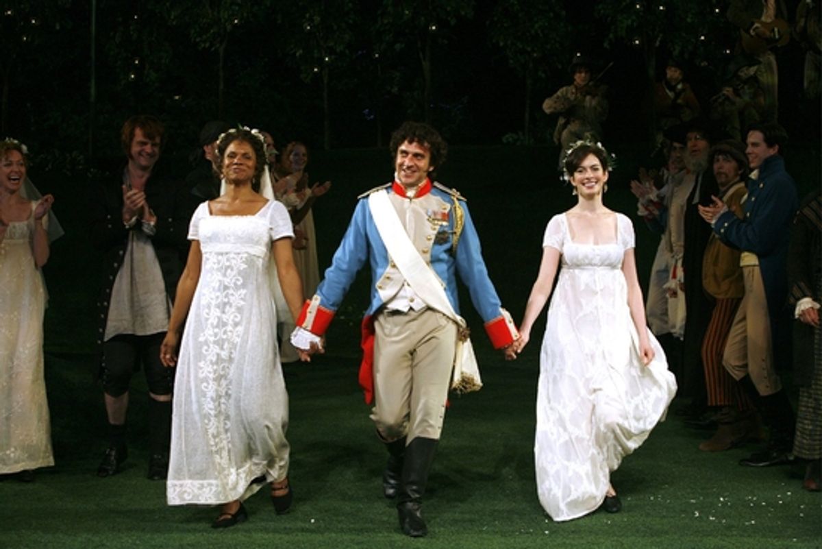 Audra McDonald, Raul Esparza and Anne Hathaway at 