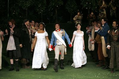 Audra McDonald, Raul Esparza and Anne Hathaway Photo