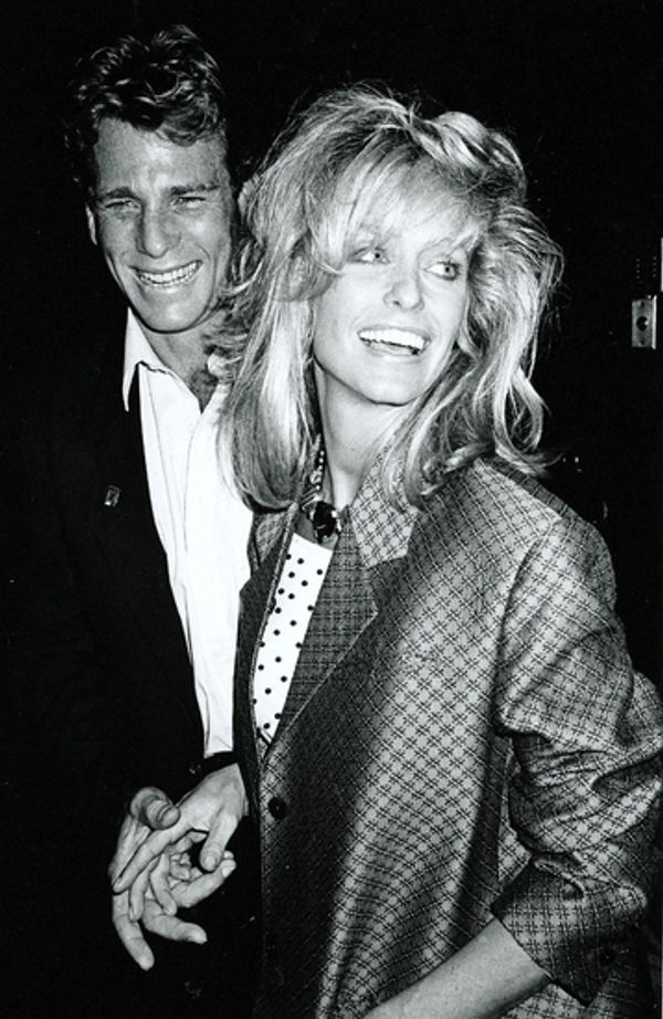Farrah Fawcett and Ryan O'Neal 1990 Photo