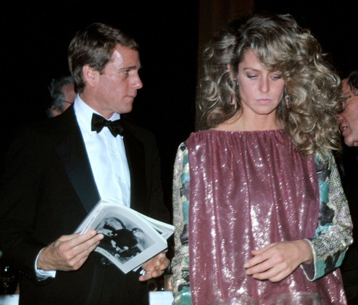 Ryan O'Neal and Farrah Fawcett 1982 at 