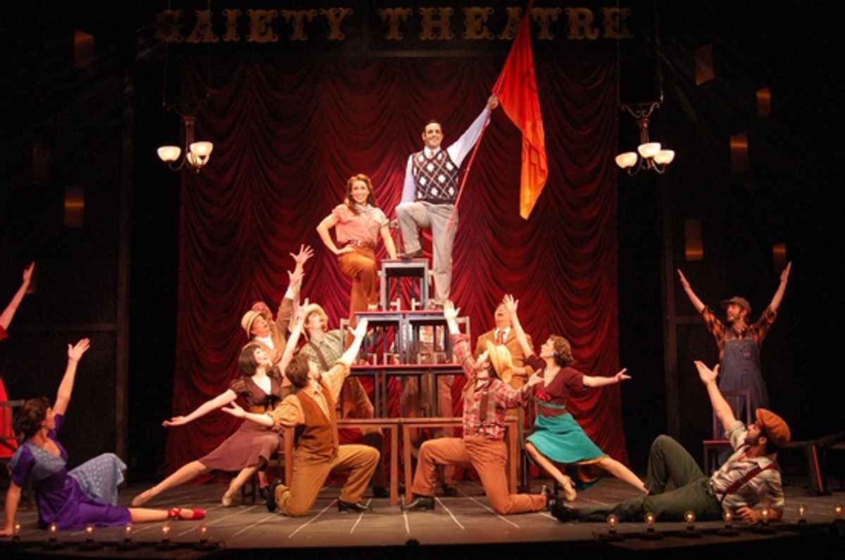 Laurie Difilippo, Rebecca Fale-Chiu, John Cormier, Brody Hessin, Danielle Kelsey, Nicky Romaniello, Joan St. Onge, Richard Rowan, Beau Landry, David Houston, Chris LeBeau. Top: Pilar Millhollen and Eric Santagata at 