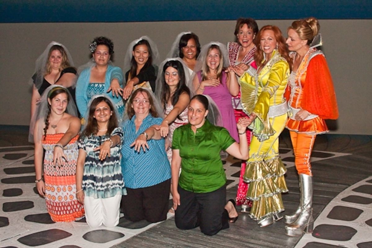 The ladies with Gina Ferrall, Carolee Carmello, and Judy McLane at 