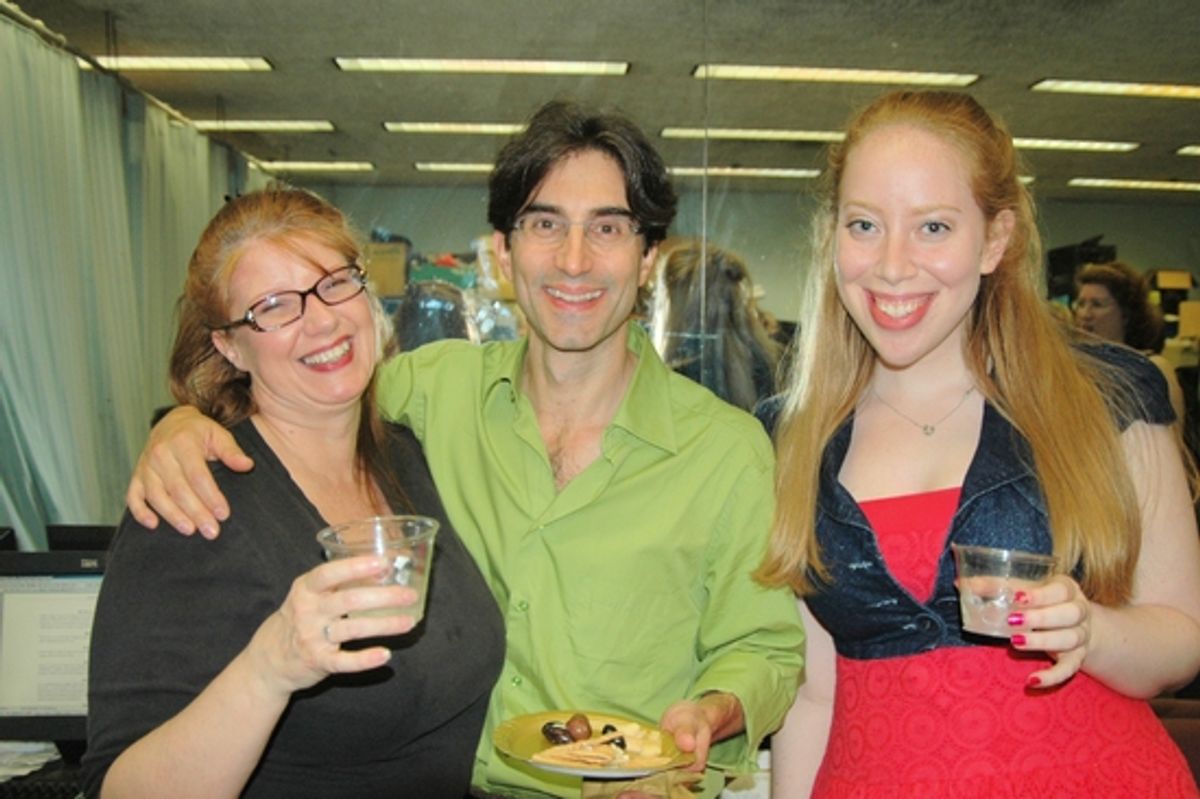 Cyrilla Baer, Michael Unger and Jennifer Ashley Tepper (Assistant Director) at 