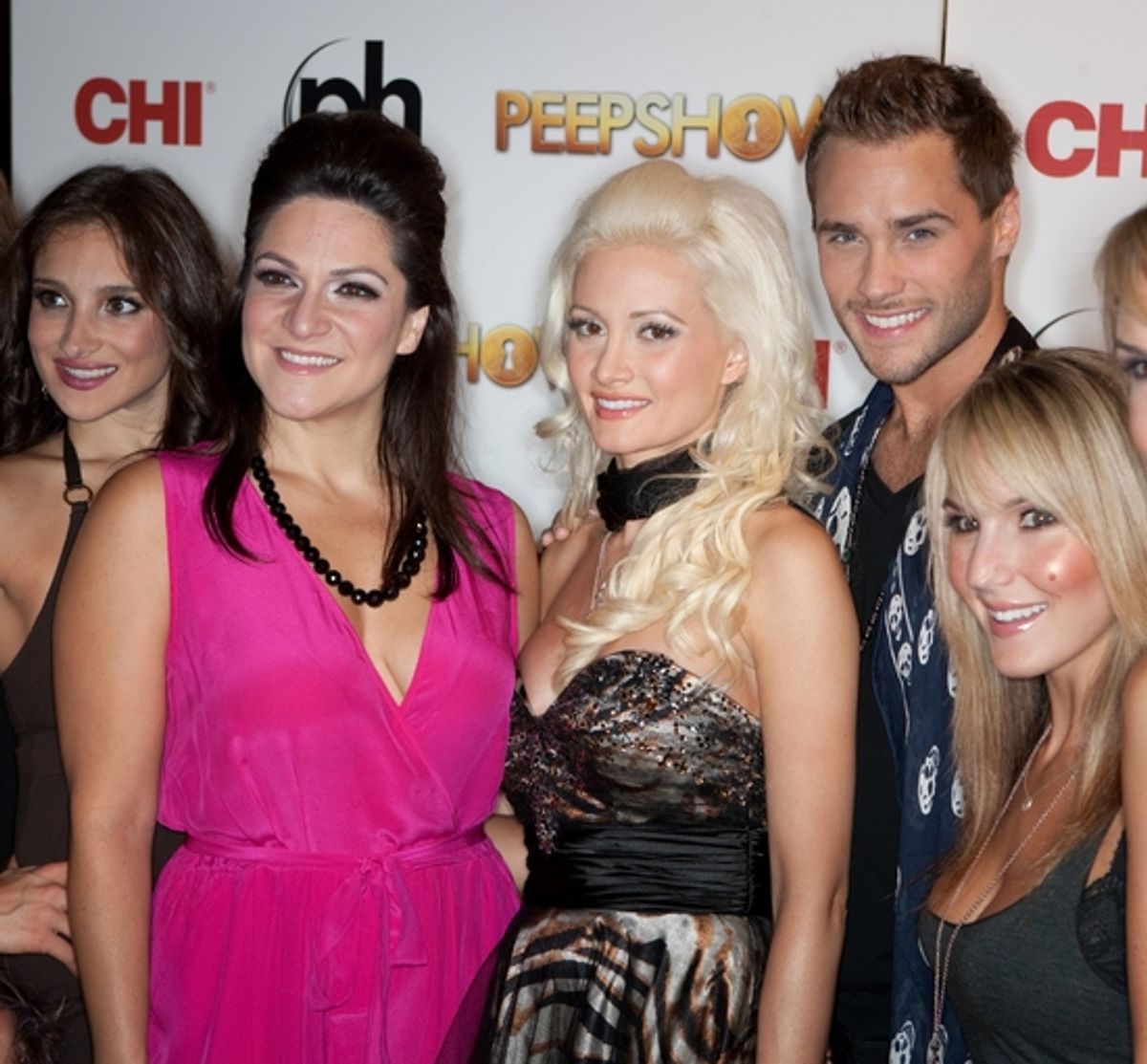 Shoshana Bean, Holly Madison, Josh Strickland and the PEEP SHOW cast at 