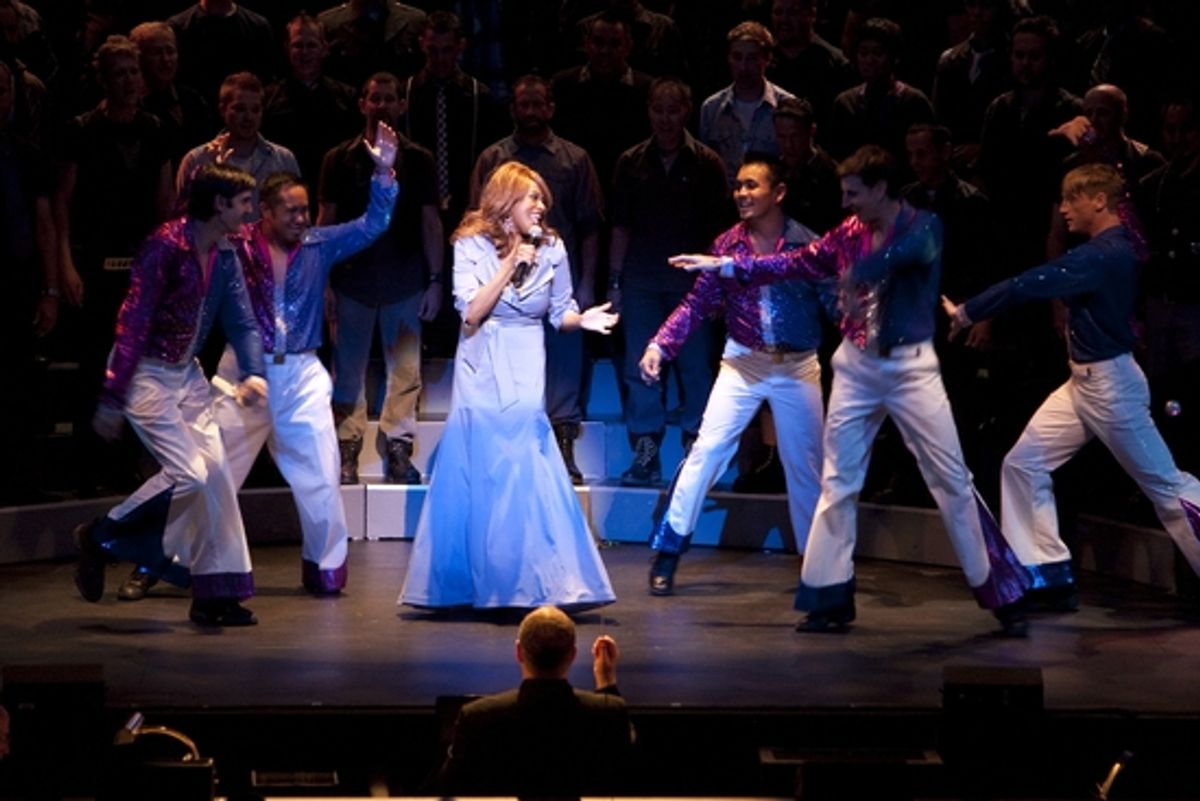 Jennifer Holliday with dancers from GMCLA at 