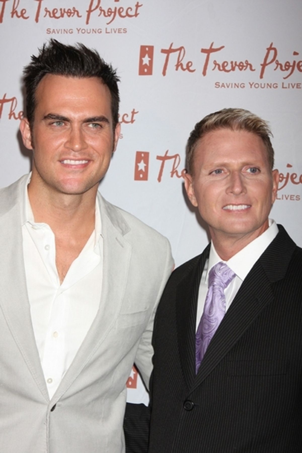 Cheyenne Jackson and Charles Robbins at 