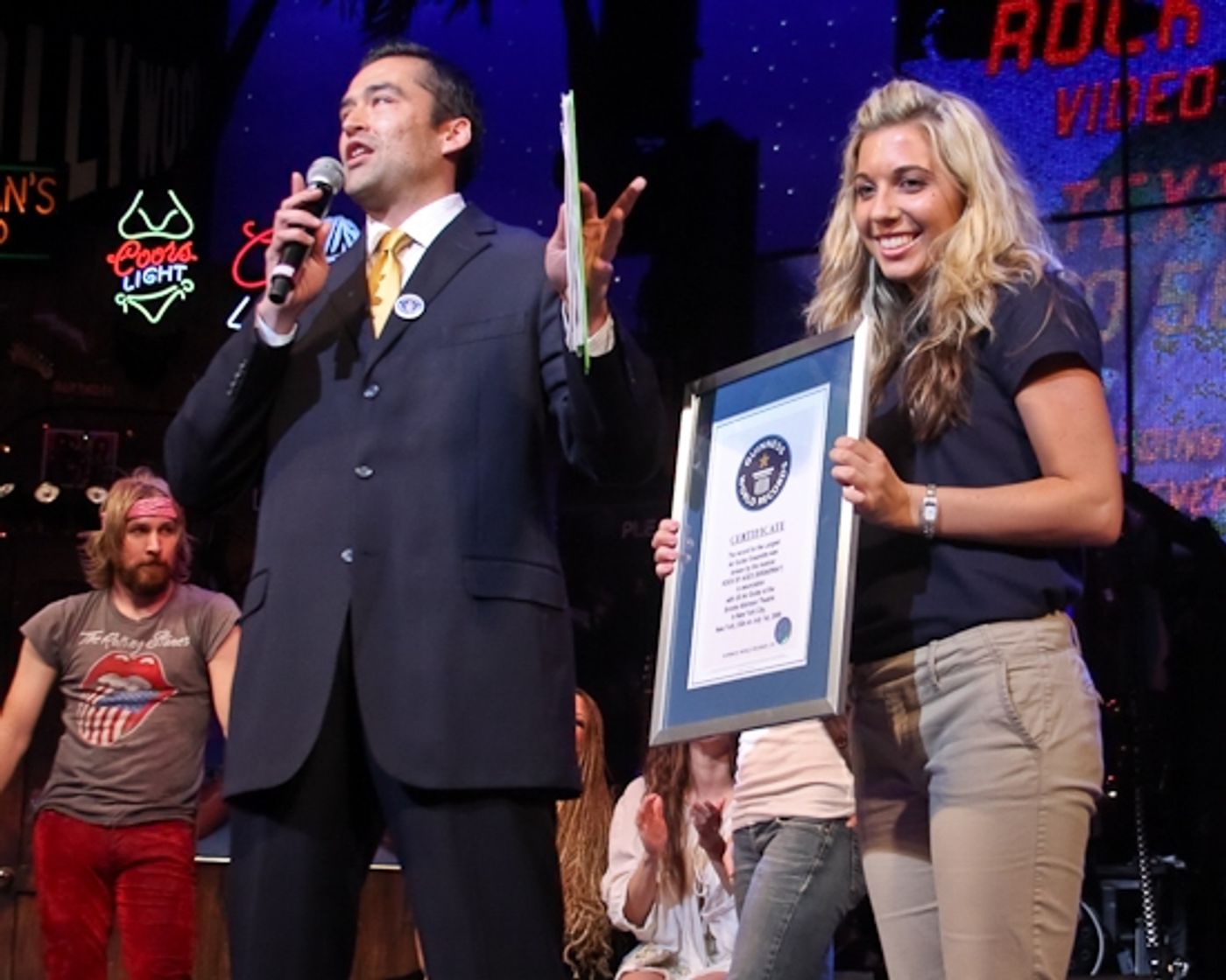 Photo Coverage: ROCK OF AGES Breaks Guinness World Record for Largest Air Guitar Ensemble!  Image