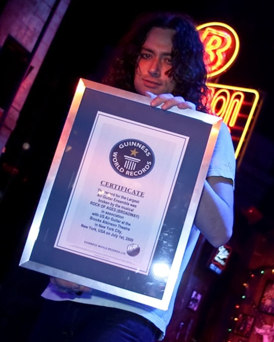 Photo Coverage: ROCK OF AGES Breaks Guinness World Record for Largest Air Guitar Ensemble! Image