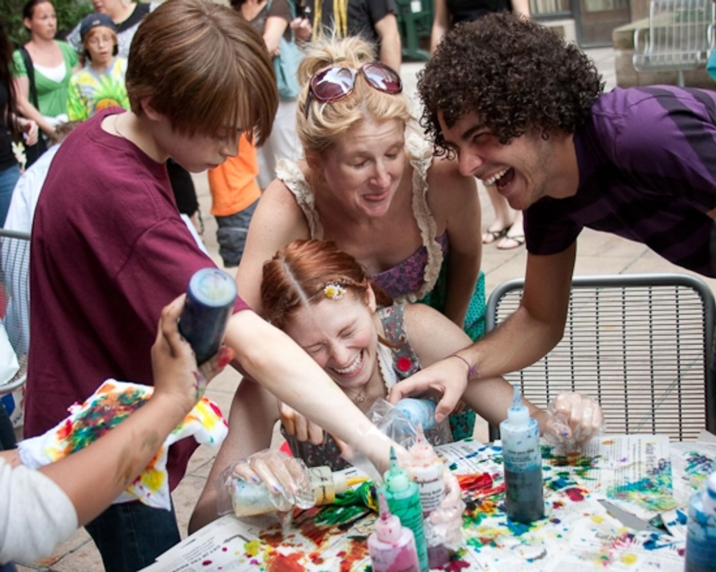 Photo Coverage: HAIR Cast Joins 'Broadway Kids Care' To Tie-Dye For Charity Photo Coverage: HAIR Cast Joins 'Broadway Kids Care' To Tie-Dye For Charity Image