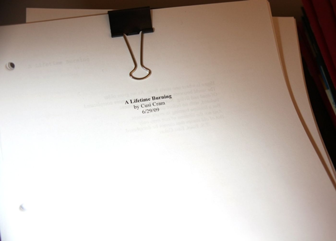 Photo Coverage: 'A LIFETIME BURNING' Press Day Photo Coverage: 'A LIFETIME BURNING' Press Day Image