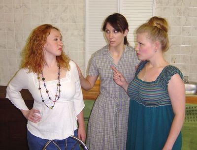 Mindy Heithaus (Meg), Kate Glasheen (Lenny) and Tess Talbot (Chick) Photo