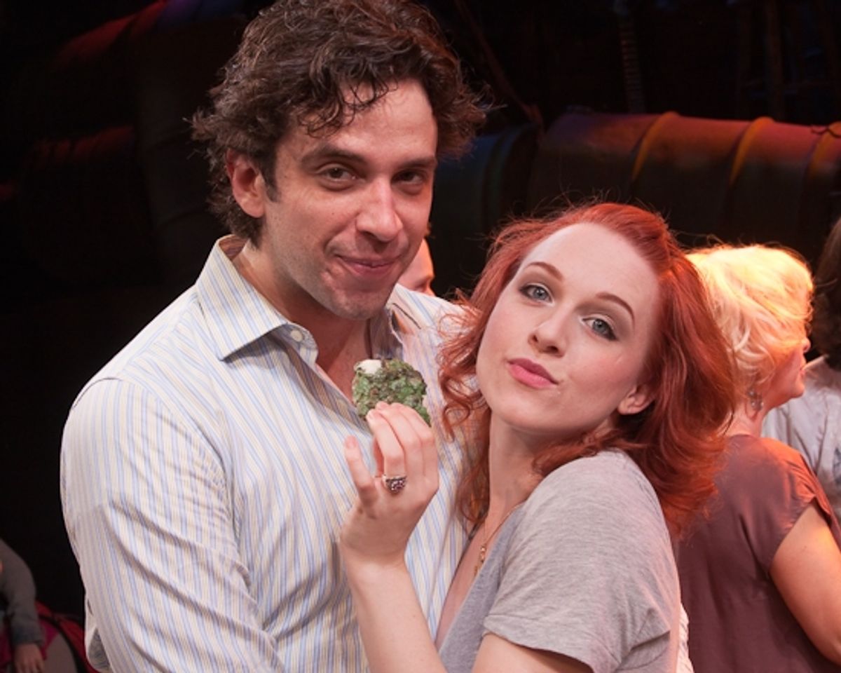 Nick Cordero and Celina Carvajal at 