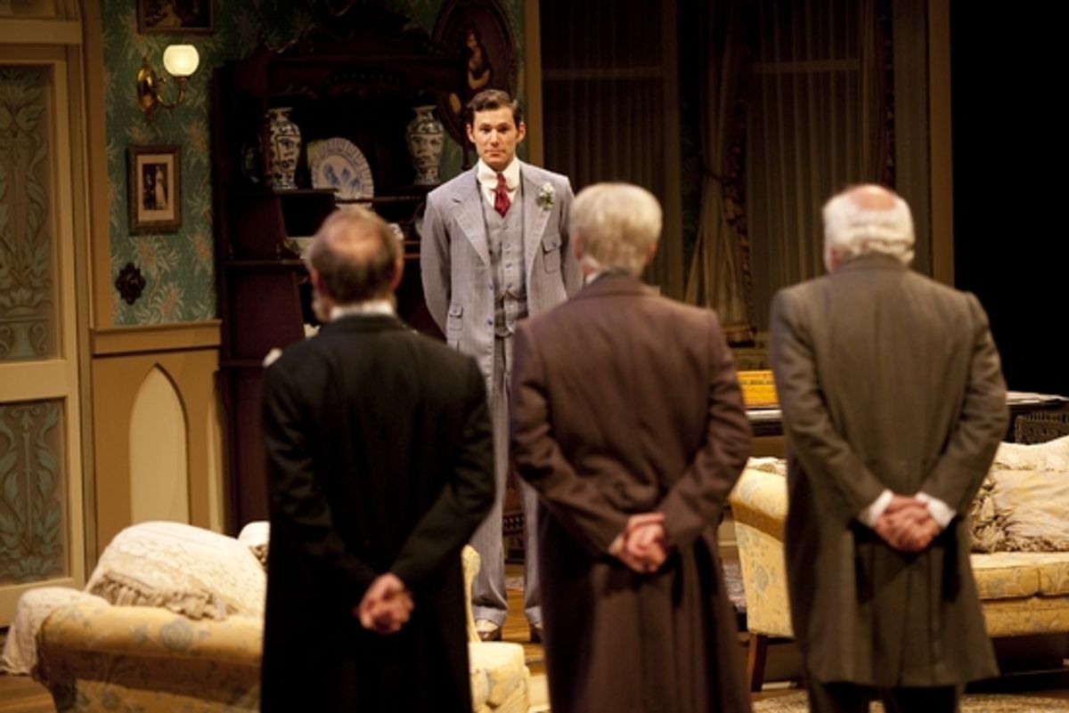 Jonas Goslow with Raye Birk, Dennis Creaghan, and Peter Michael Goetz at 