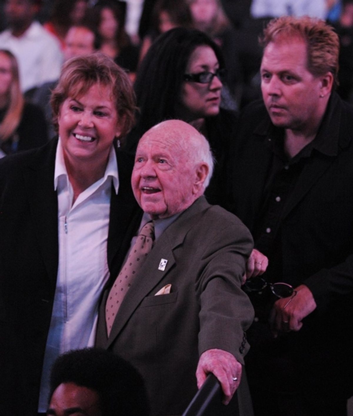 Jan Rooney and Mickey Rooney at The Michael Jackson Public Memorial Service 