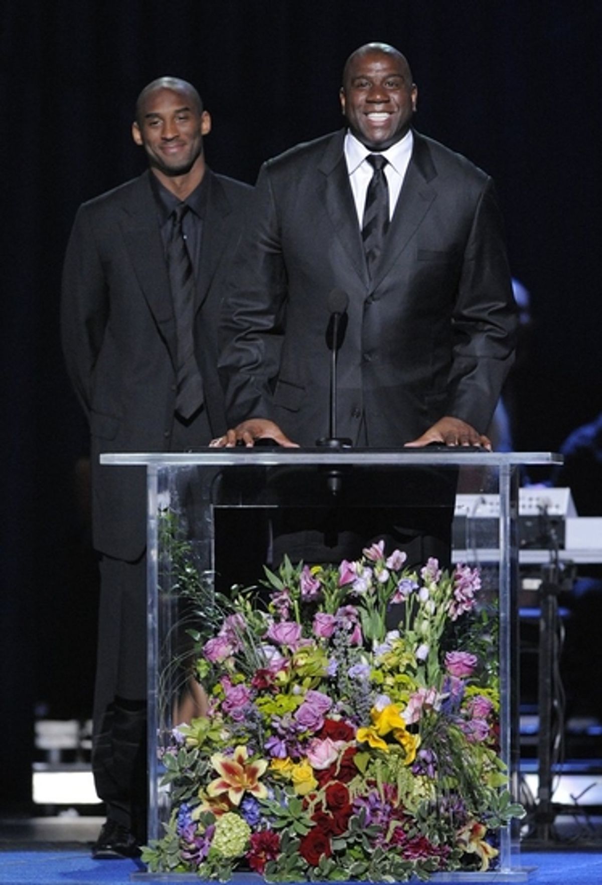 Kobe Bryant and Earvin 'Magic' Johnson, Jr. at 