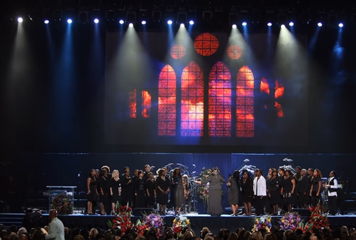 The Andrae Crouch Choir at The Michael Jackson Public Memorial Service 