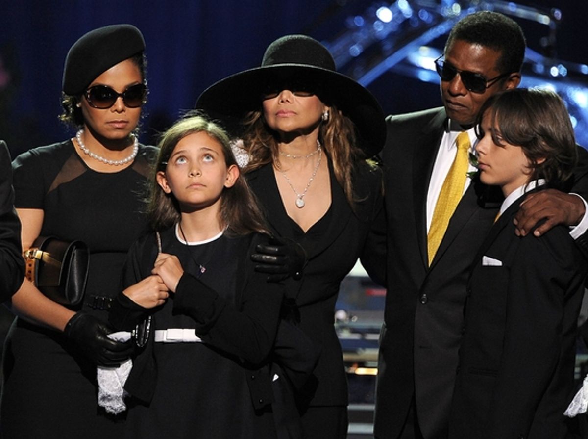 Janet Jackson, Paris Jackson, La Toya Jackson, Randy Jackson and Prince Michael I at 
