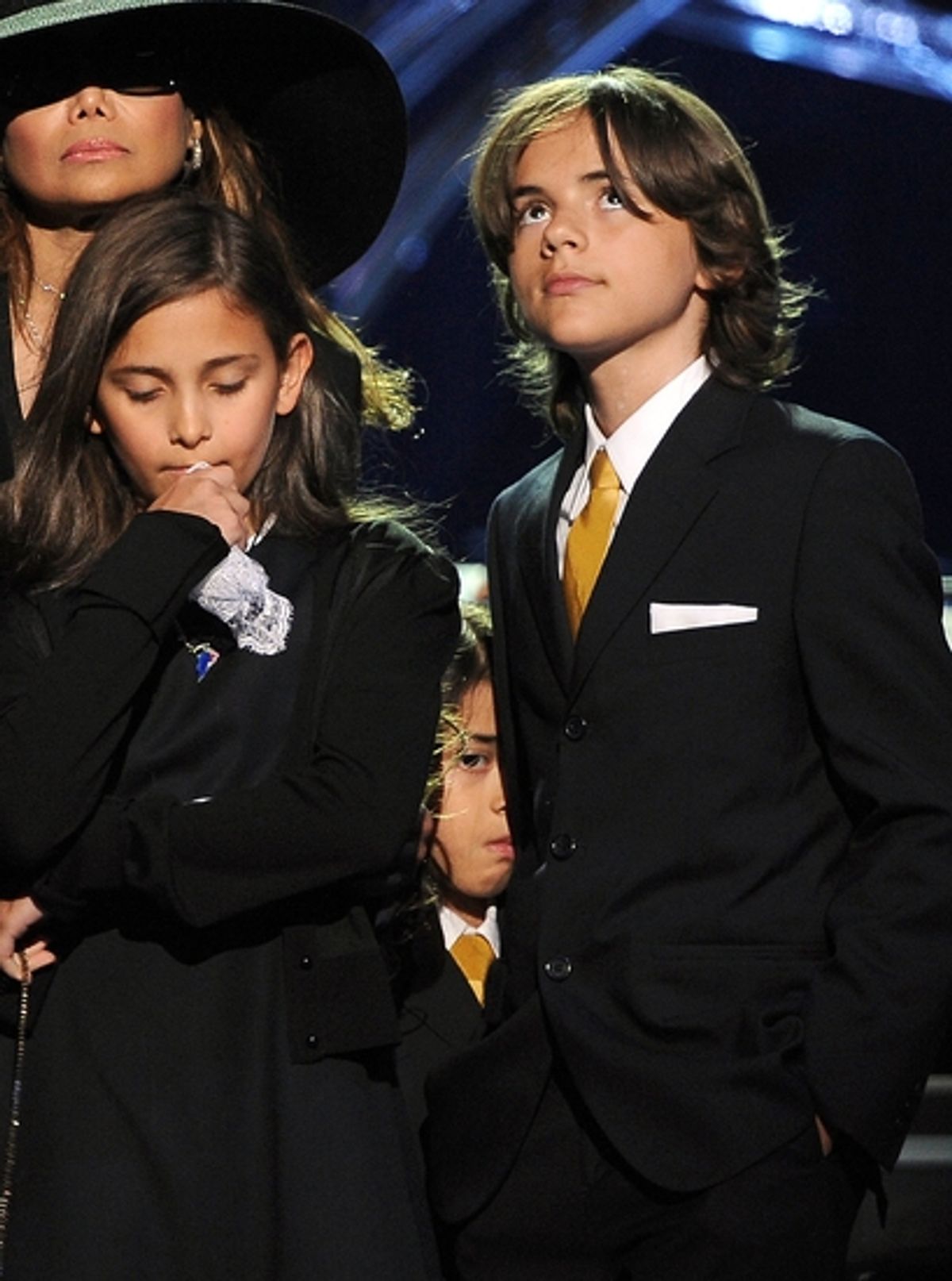 Paris Jackson, Prince Michael Jackson I and Prince Michael Jackson II at The Michael Jackson Public Memorial Service 